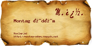 Montag Ádám névjegykártya